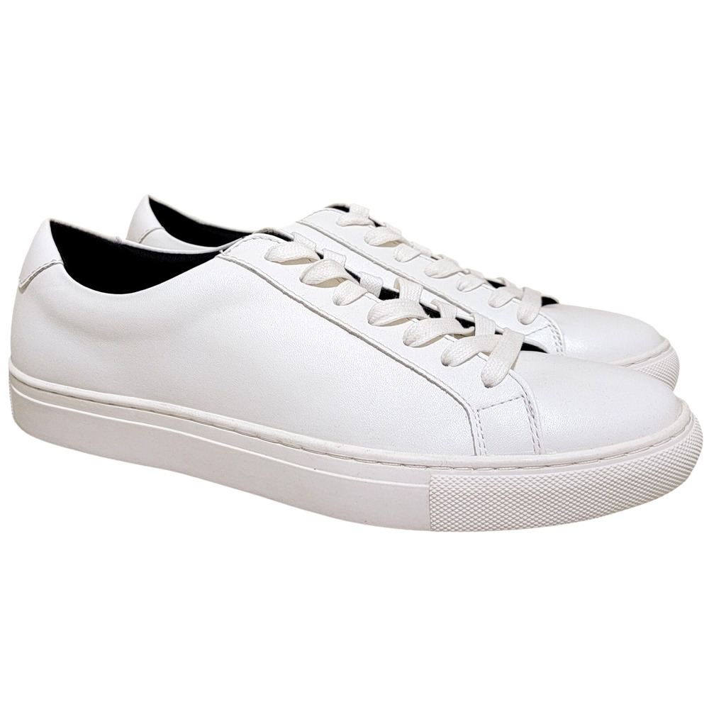 Alfani Men Grayson Low Top Lace Up Sneakers Size US 7.5M White Faux Leather